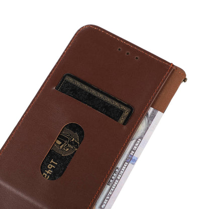 For OPPO A7 Pro Max 5G KHAZNEH Nappa Top Layer Cowhide Leather Phone Case(Brown)