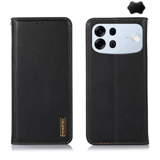 For OPPO A7 Pro Max 5G KHAZNEH Nappa Top Layer Cowhide Leather Phone Case(Black)