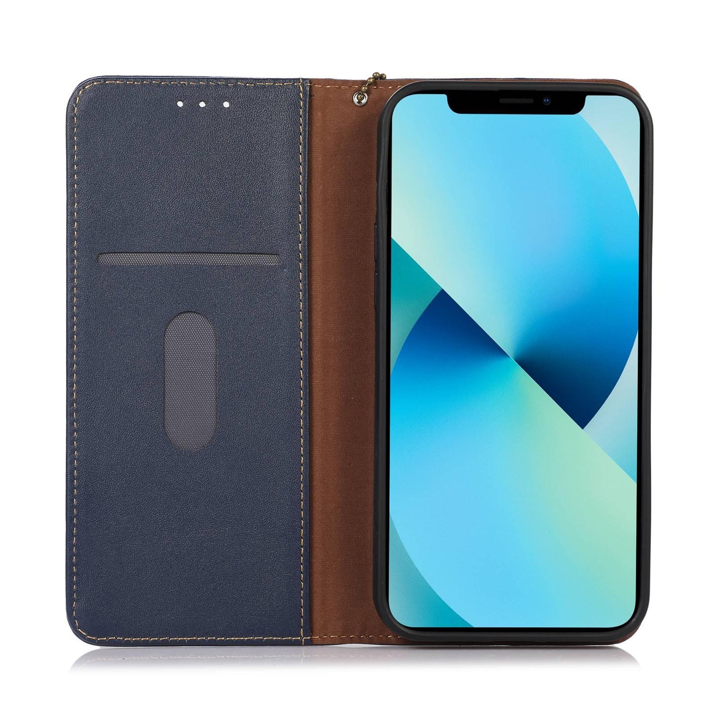 For OPPO A7 Pro Max 5G KHAZNEH Nappa Top Layer Cowhide Leather Phone Case(Blue)