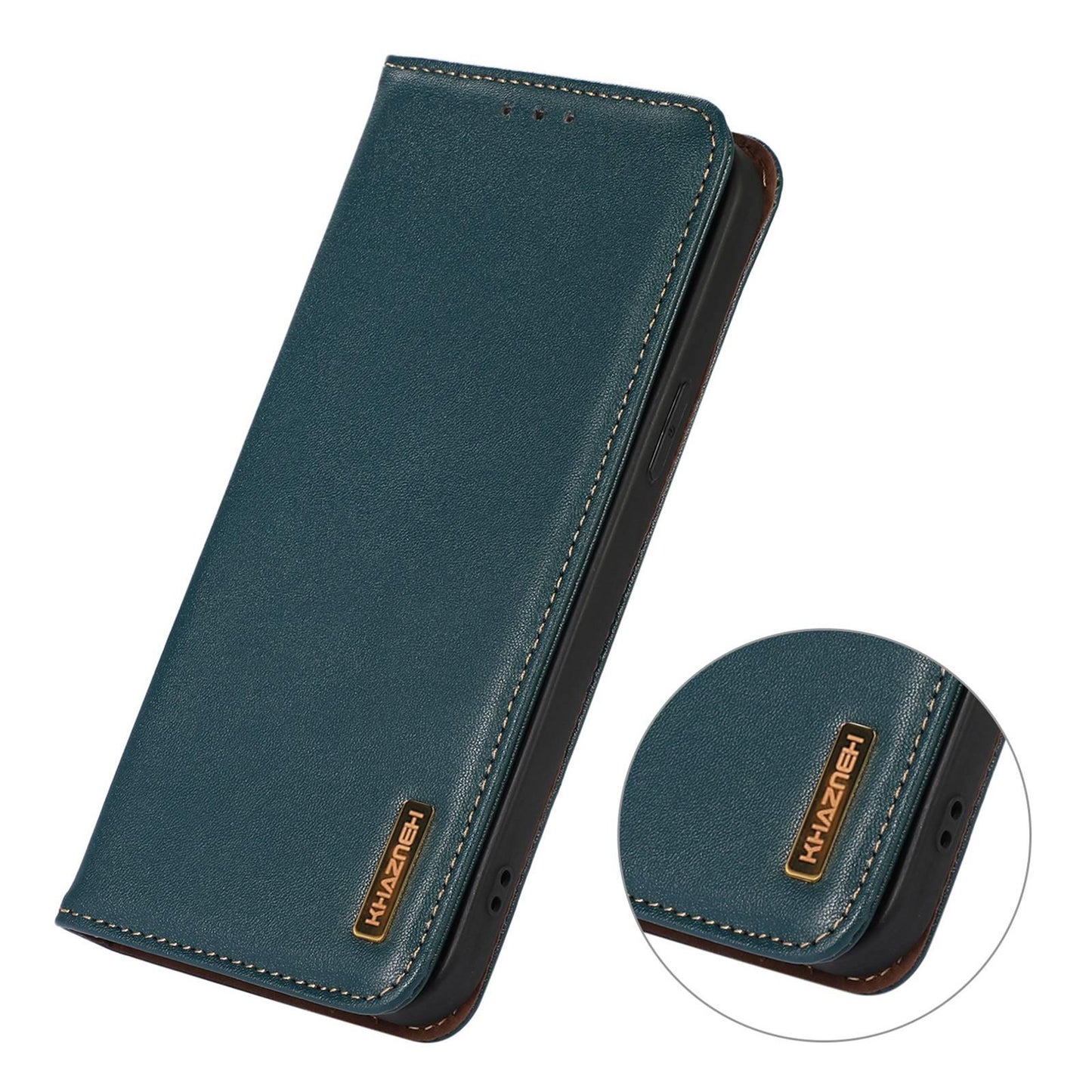 For OPPO A7 Pro Max 5G KHAZNEH Nappa Top Layer Cowhide Leather Phone Case(Green)
