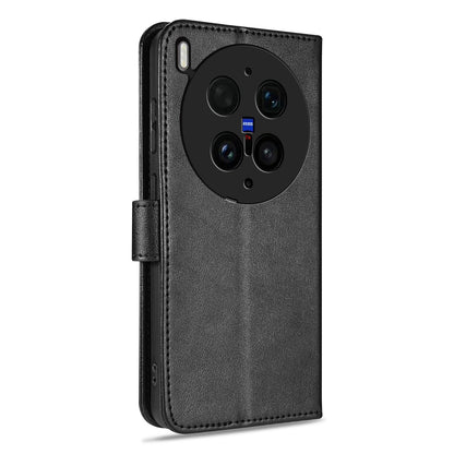 For vivo X300 Ultra AZNS Sheepskin Texture Flip Leather Phone Case - Black - EDA004689228A