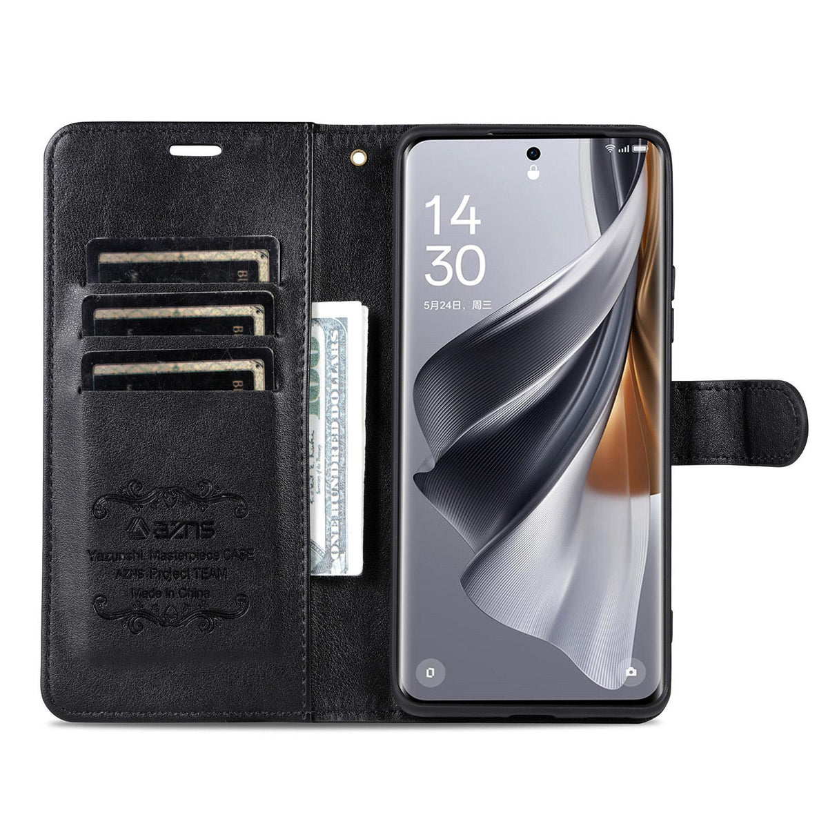 For vivo X300 Ultra AZNS Sheepskin Texture Flip Leather Phone Case - Black - EDA004689228A