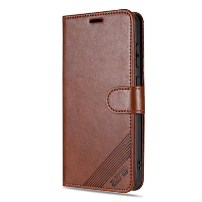 For vivo X300 Ultra AZNS Sheepskin Texture Flip Leather Phone Case - Brown - EDA004689228C