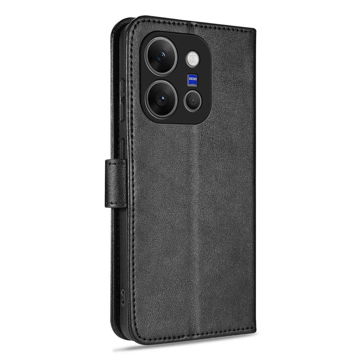For vivo X300 E 5G AZNS Sheepskin Texture Flip Leather Phone Case - Black - EDA004689230A