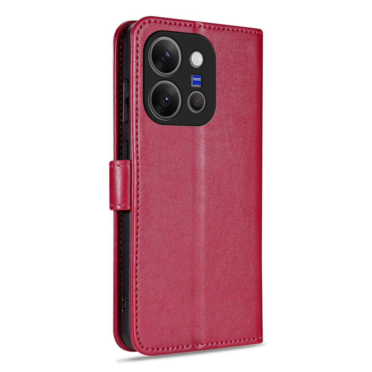 For vivo X300 E 5G AZNS Sheepskin Texture Flip Leather Phone Case - Red - EDA004689230B