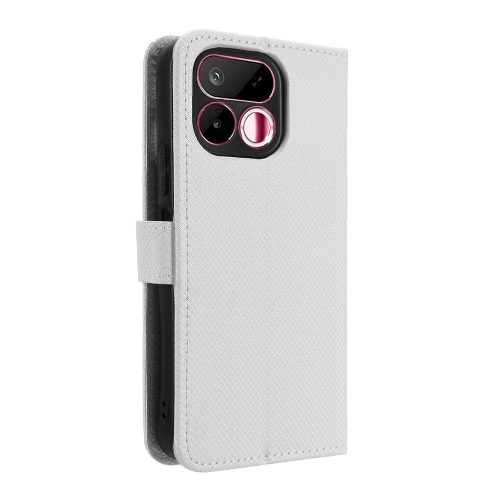 For Realme 16T 5G Diamond Texture Leather Phone Case - White - EDA004691449A