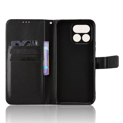 For Realme 16T 5G Diamond Texture Leather Phone Case - Black - EDA004691449B