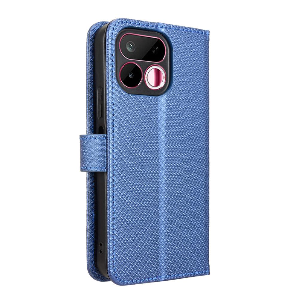 For Realme 16T 5G Diamond Texture Leather Phone Case - Blue - EDA004691449C