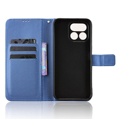 For Realme 16T 5G Diamond Texture Leather Phone Case - Blue - EDA004691449C
