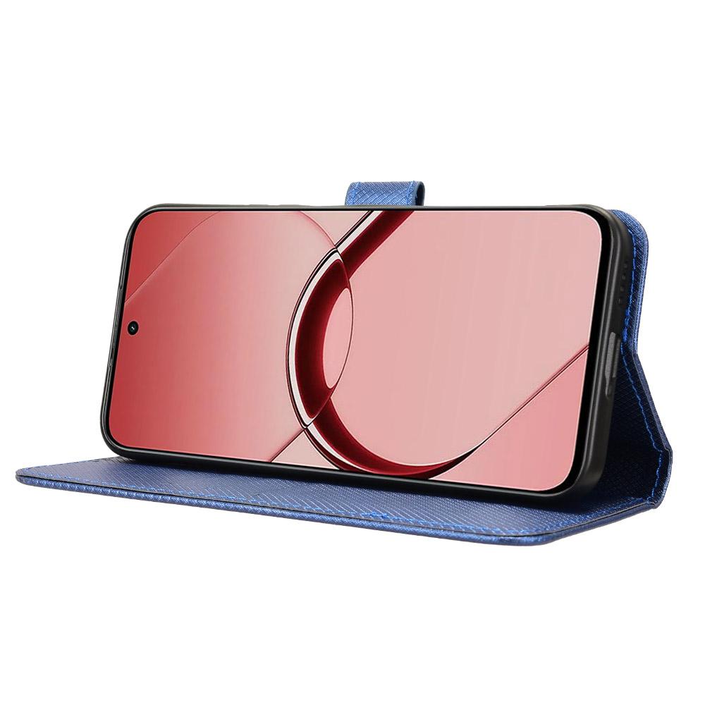 For Realme 16T 5G Diamond Texture Leather Phone Case - Blue - EDA004691449C