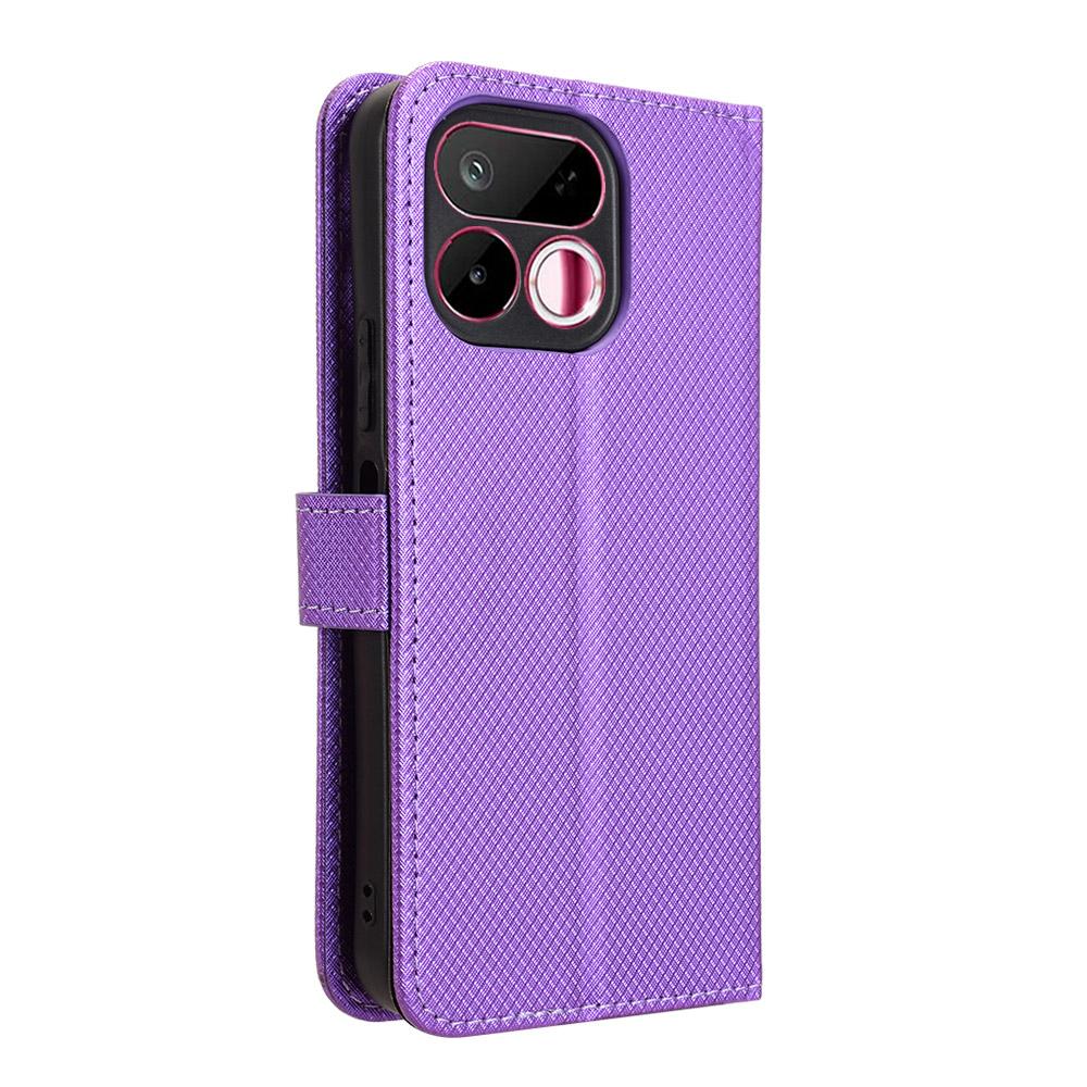 For Realme 16T 5G Diamond Texture Leather Phone Case - Purple - EDA004691449E