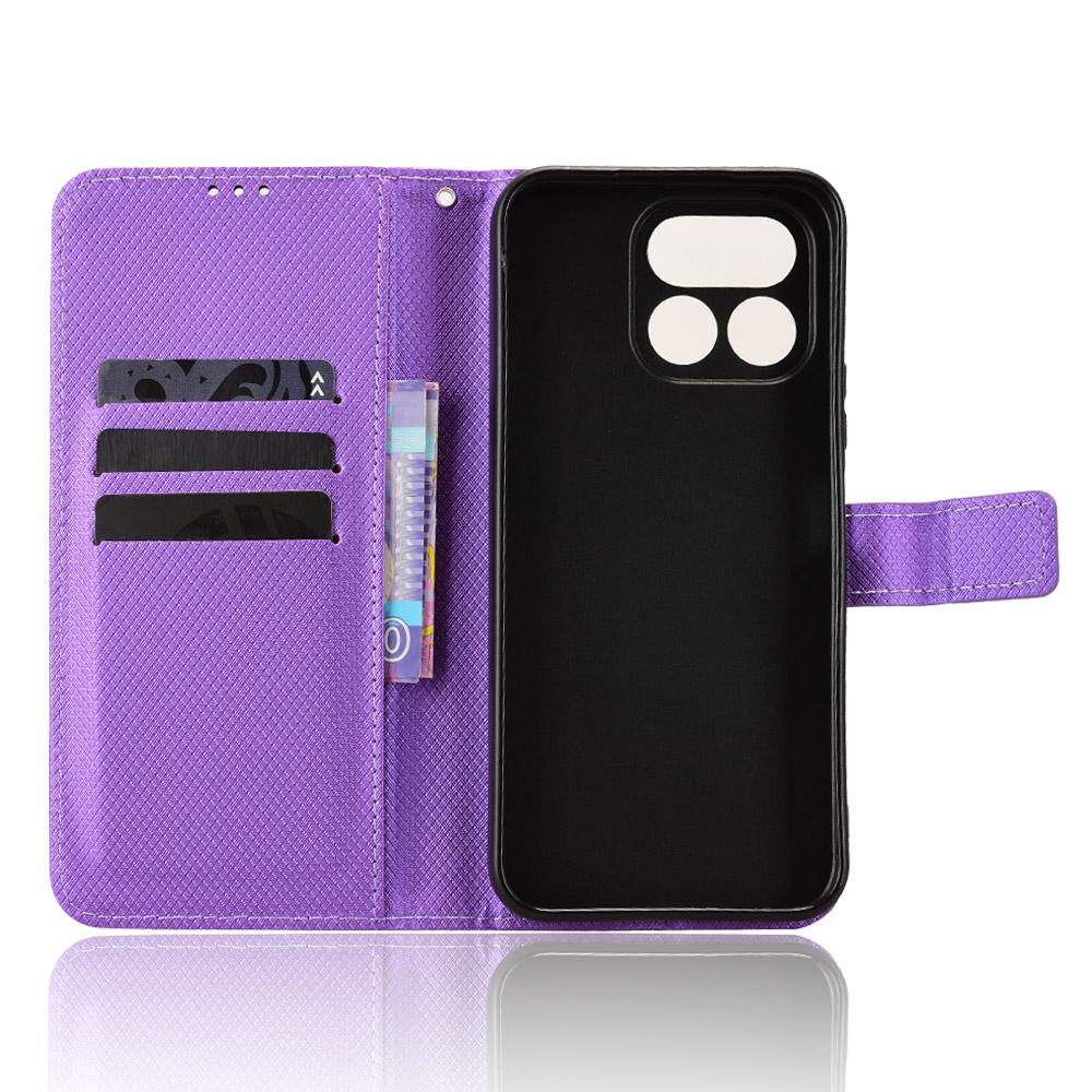 For Realme 16T 5G Diamond Texture Leather Phone Case - Purple - EDA004691449E