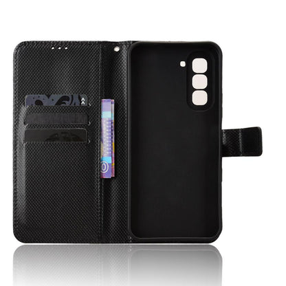 For Infinix Hot 70 4G Diamond Texture Leather Phone Case - Black - EDA004691844B