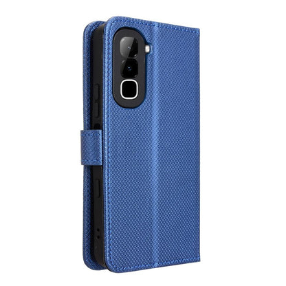 For Infinix Hot 70 4G Diamond Texture Leather Phone Case - Blue - EDA004691844C