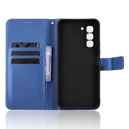 For Infinix Hot 70 4G Diamond Texture Leather Phone Case - Blue - EDA004691844C
