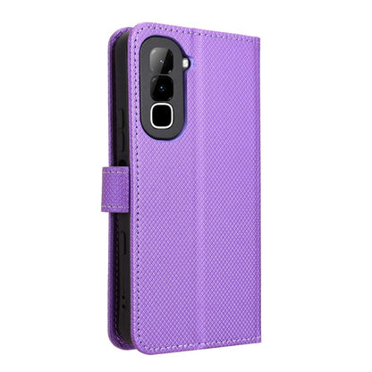 For Infinix Hot 70 4G Diamond Texture Leather Phone Case - Purple - EDA004691844E