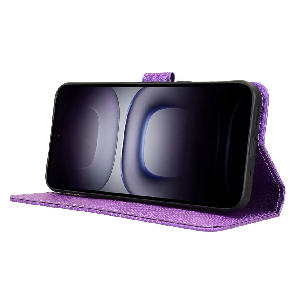 For Infinix Hot 70 4G Diamond Texture Leather Phone Case - Purple - EDA004691844E