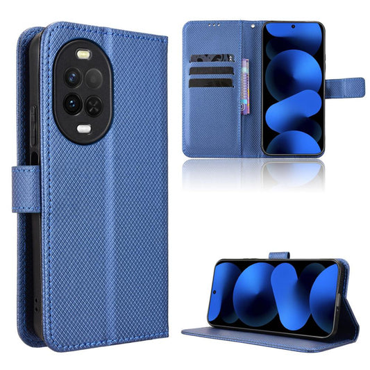 For Huawei nova 16z 5G Diamond Texture Leather Phone Case - Blue - EDA004692225C
