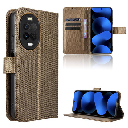 For Huawei nova 16z 5G Diamond Texture Leather Phone Case - Brown - EDA004692225D
