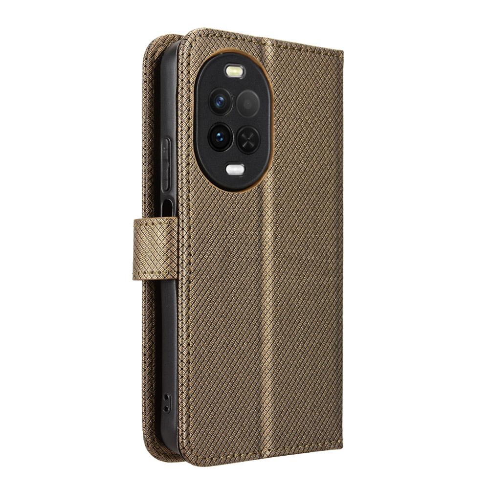 For Huawei nova 16z 5G Diamond Texture Leather Phone Case - Brown - EDA004692225D