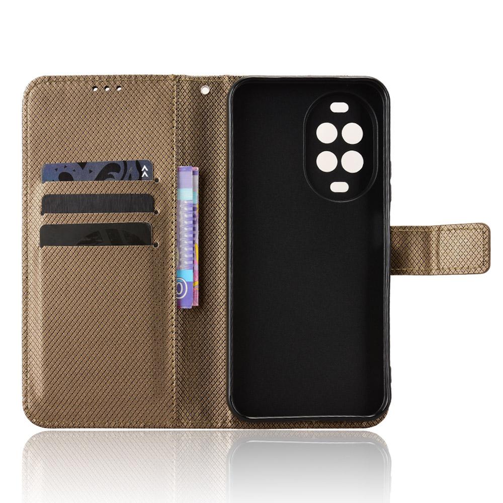 For Huawei nova 16z 5G Diamond Texture Leather Phone Case - Brown - EDA004692225D