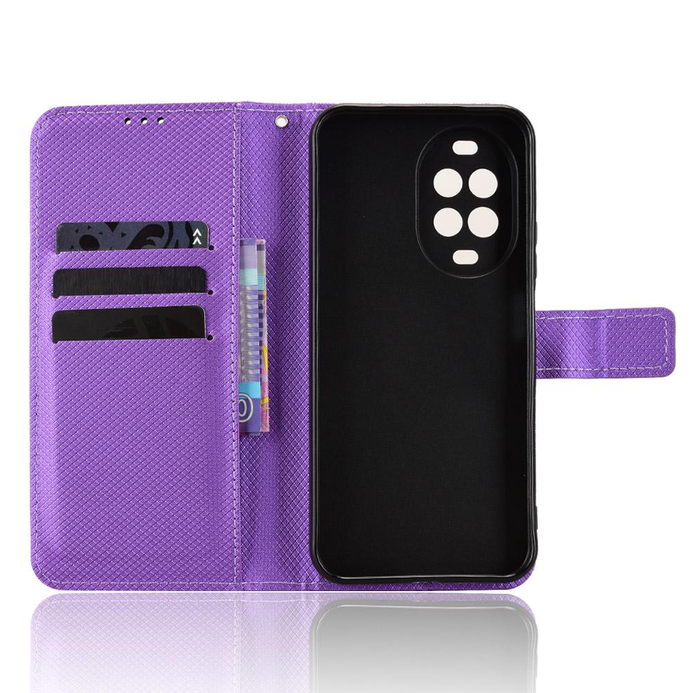 For Huawei nova 16z 5G Diamond Texture Leather Phone Case - Purple - EDA004692225E