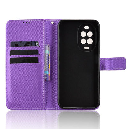 For Huawei nova 16z 5G Diamond Texture Leather Phone Case - Purple - EDA004692225E