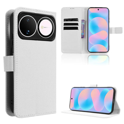 For Huawei nova 16 5G Diamond Texture Leather Phone Case - White - EDA004692227A