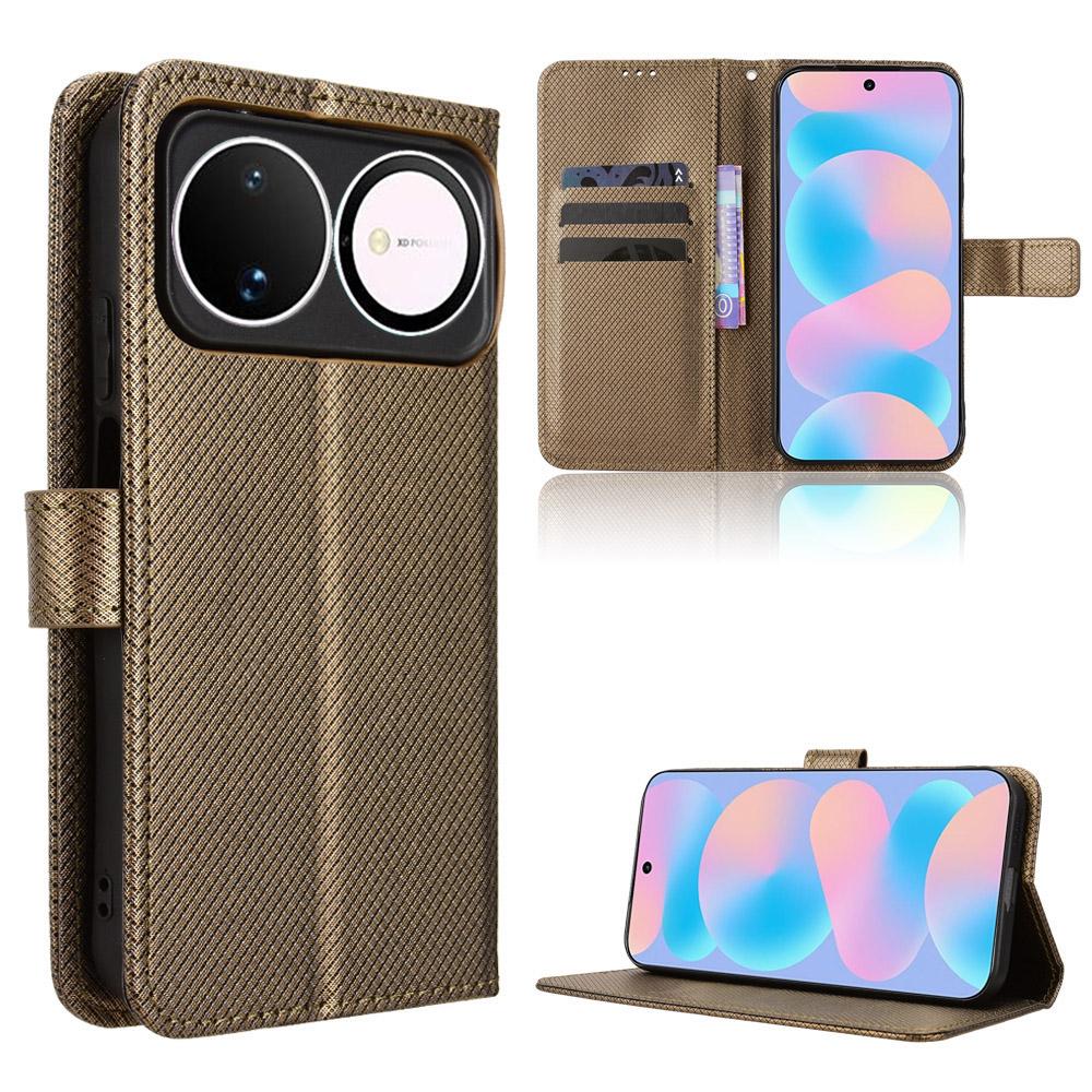 For Huawei nova 16 5G Diamond Texture Leather Phone Case - Brown - EDA004692227D