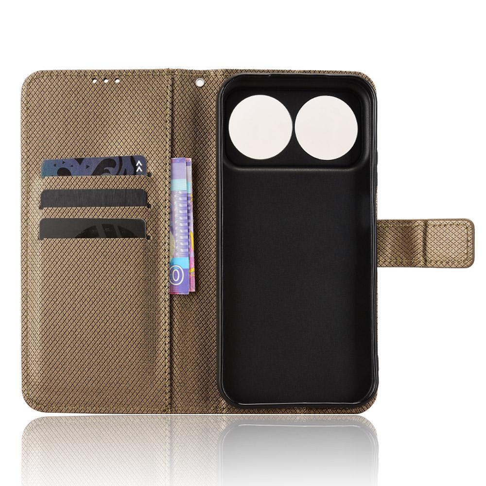 For Huawei nova 16 5G Diamond Texture Leather Phone Case - Brown - EDA004692227D