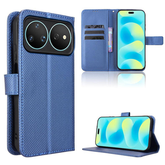 For Huawei nova 16 Ultra / 16 Pro Diamond Texture Leather Phone Case - Blue - EDA004692228C