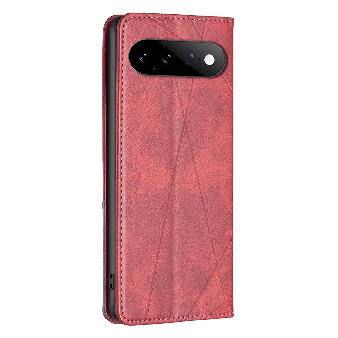 For Google Pixel 11 / 11 Pro Rhombus Texture Magnetic Leather Phone Case - Red - EDA004698405A