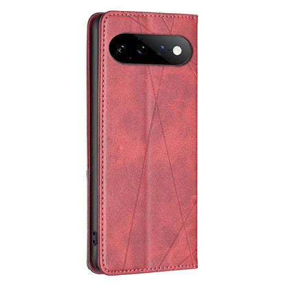 For Google Pixel 11 / 11 Pro Rhombus Texture Magnetic Leather Phone Case - Red - EDA004698405A