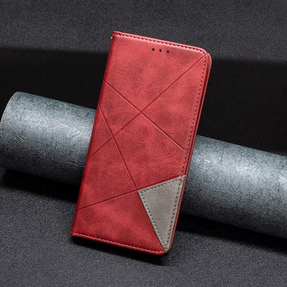 For Google Pixel 11 / 11 Pro Rhombus Texture Magnetic Leather Phone Case - Red - EDA004698405A