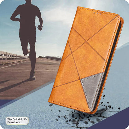 For Google Pixel 11 / 11 Pro Rhombus Texture Magnetic Leather Phone Case - Yellow - EDA004698405B