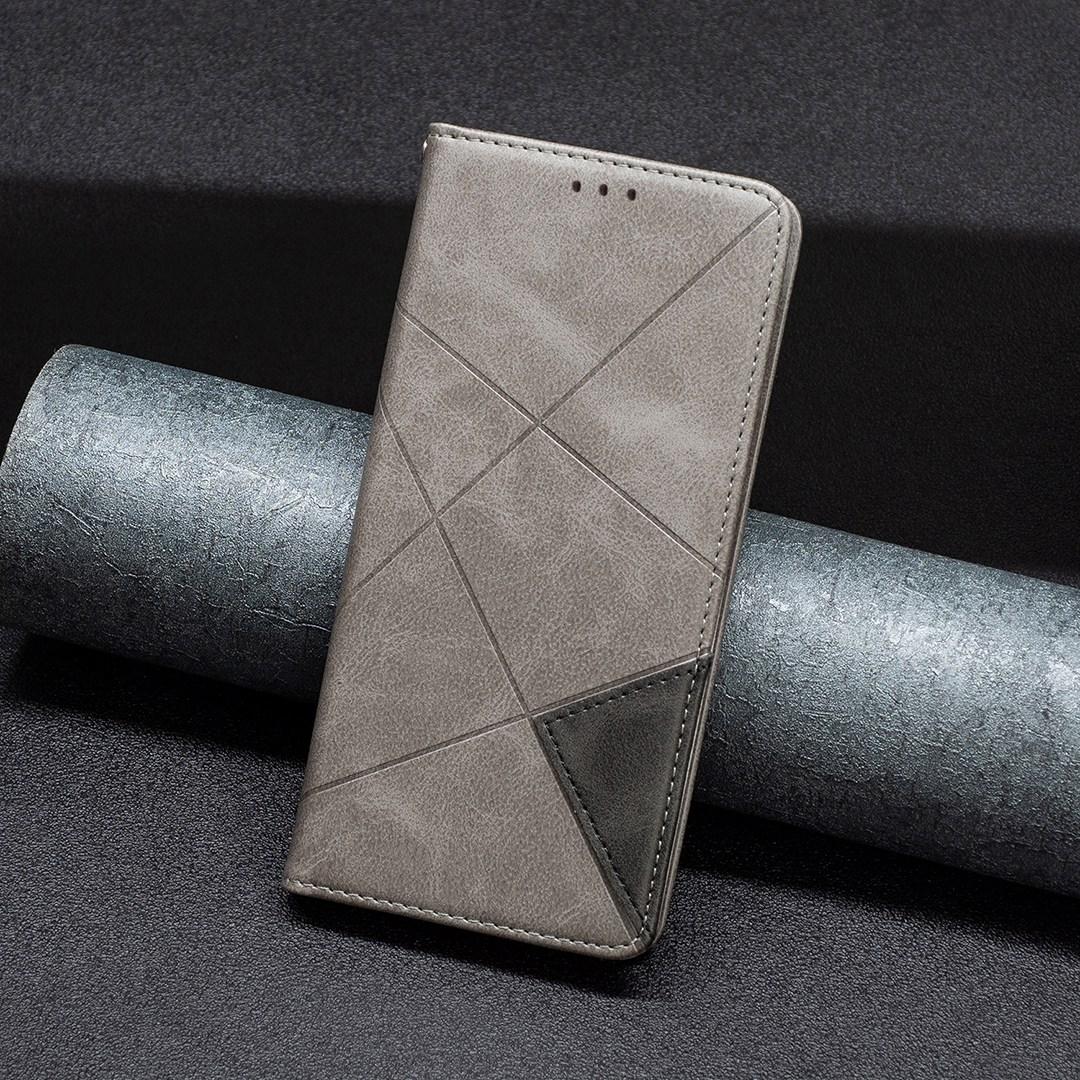 For Google Pixel 11 / 11 Pro Rhombus Texture Magnetic Leather Phone Case - Grey - EDA004698405C