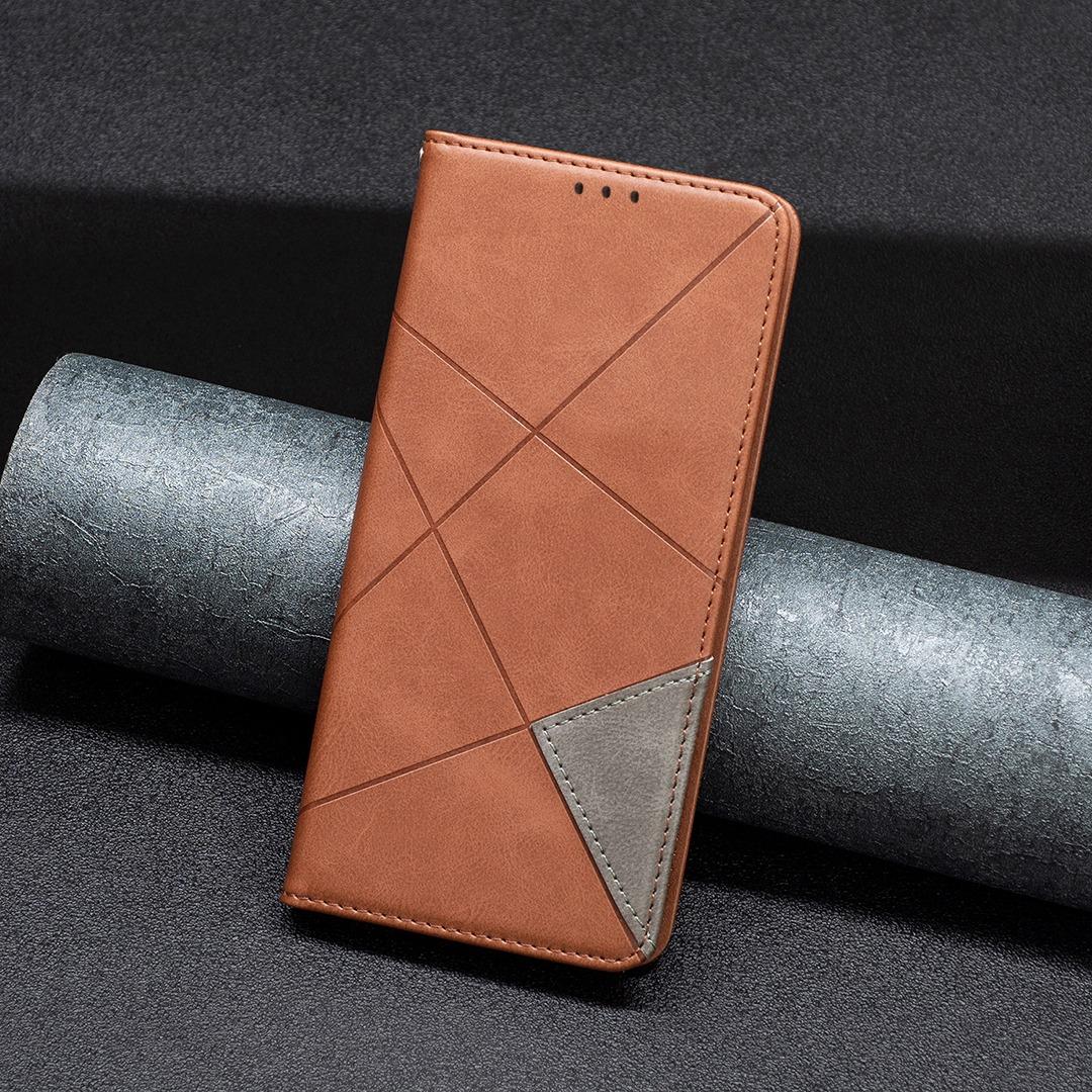 For Google Pixel 11 / 11 Pro Rhombus Texture Magnetic Leather Phone Case - Brown - EDA004698405D
