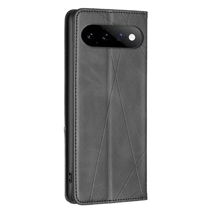 For Google Pixel 11 / 11 Pro Rhombus Texture Magnetic Leather Phone Case - Black - EDA004698405E