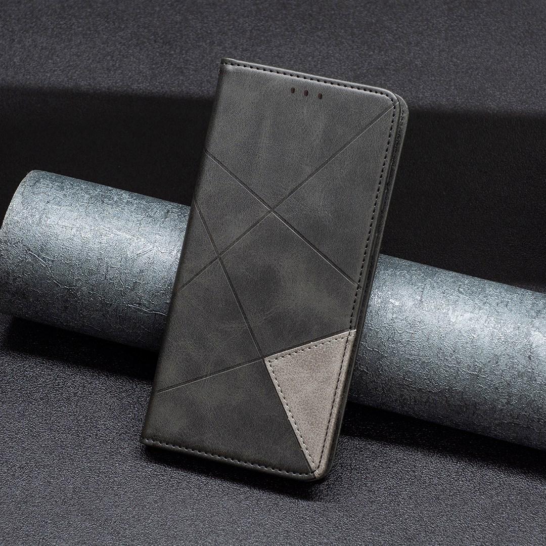 For Google Pixel 11 / 11 Pro Rhombus Texture Magnetic Leather Phone Case - Black - EDA004698405E