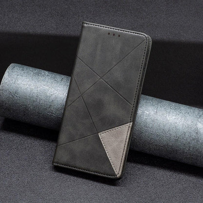 For Google Pixel 11 / 11 Pro Rhombus Texture Magnetic Leather Phone Case - Black - EDA004698405E