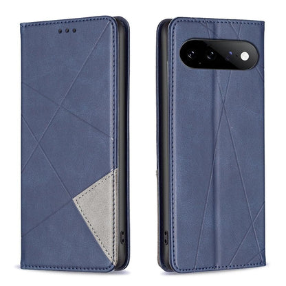For Google Pixel 11 / 11 Pro Rhombus Texture Magnetic Leather Phone Case - Blue - EDA004698405F