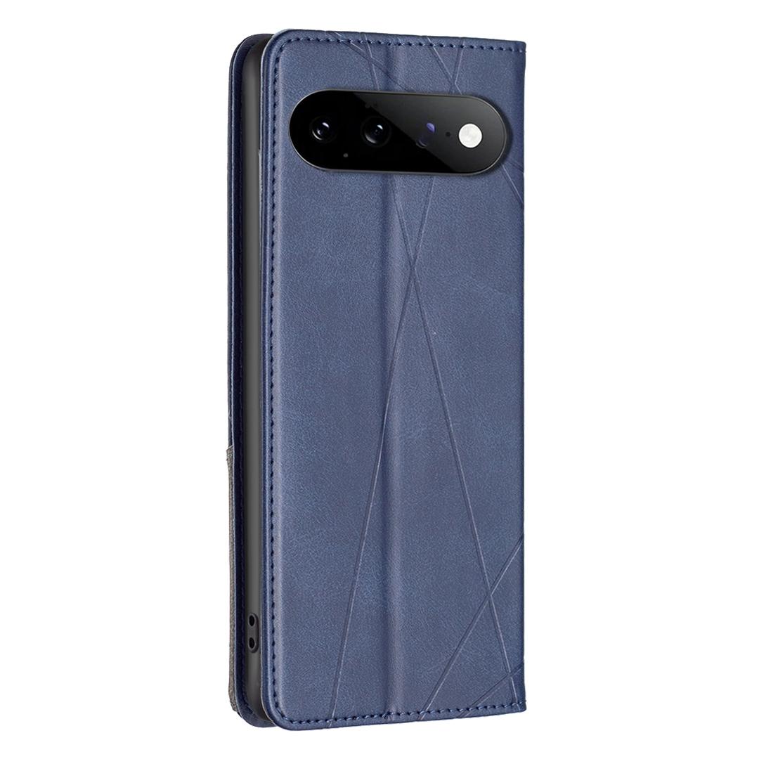 For Google Pixel 11 / 11 Pro Rhombus Texture Magnetic Leather Phone Case - Blue - EDA004698405F