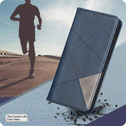 For Google Pixel 11 / 11 Pro Rhombus Texture Magnetic Leather Phone Case - Blue - EDA004698405F
