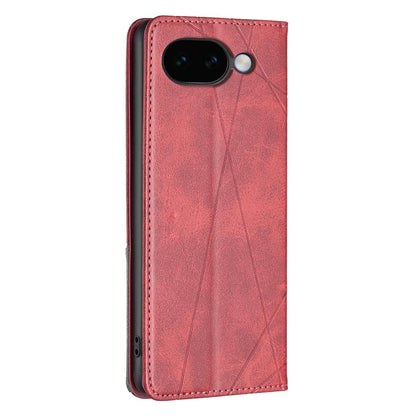 For Google Pixel 11a Rhombus Texture Magnetic Leather Phone Case - Red - EDA004698406A