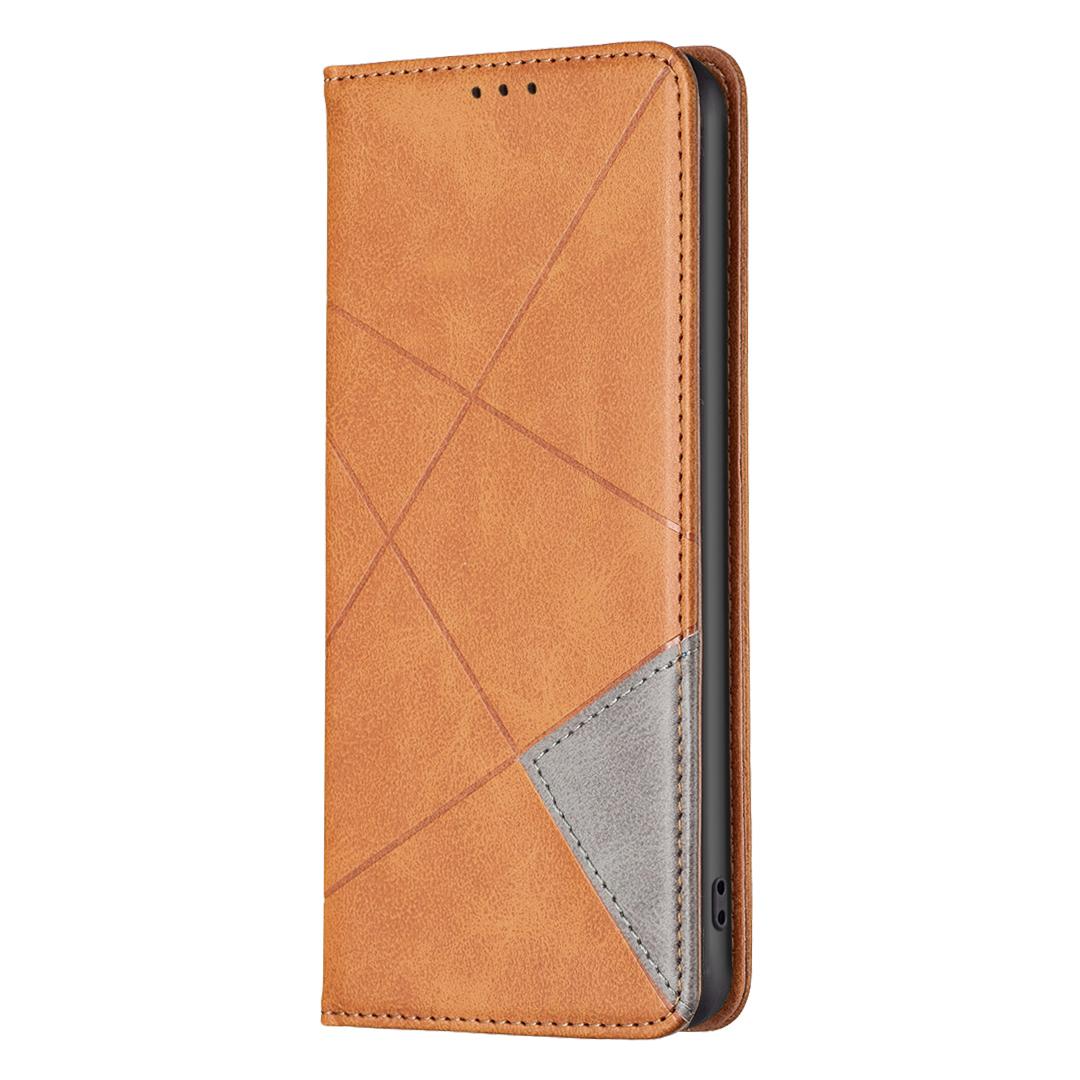 For Google Pixel 11a Rhombus Texture Magnetic Leather Phone Case - Yellow - EDA004698406B
