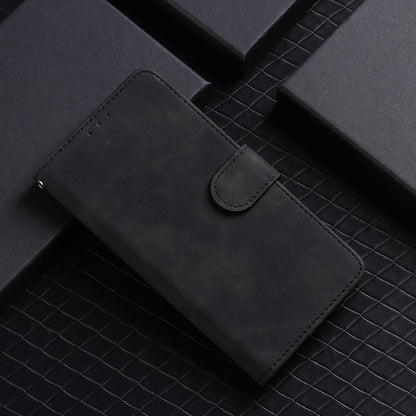 For Sharp Aquos wish6 Skin Feel Magnetic Flip Leather Phone Case(Black)