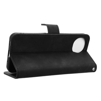 For Sharp Aquos wish6 Skin Feel Magnetic Flip Leather Phone Case(Black)