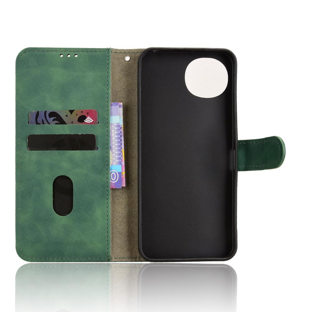 For Sharp Aquos wish6 Skin Feel Magnetic Flip Leather Phone Case(Green)