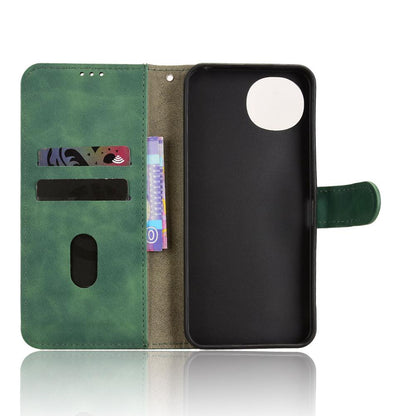For Sharp Aquos wish6 Skin Feel Magnetic Flip Leather Phone Case(Green)