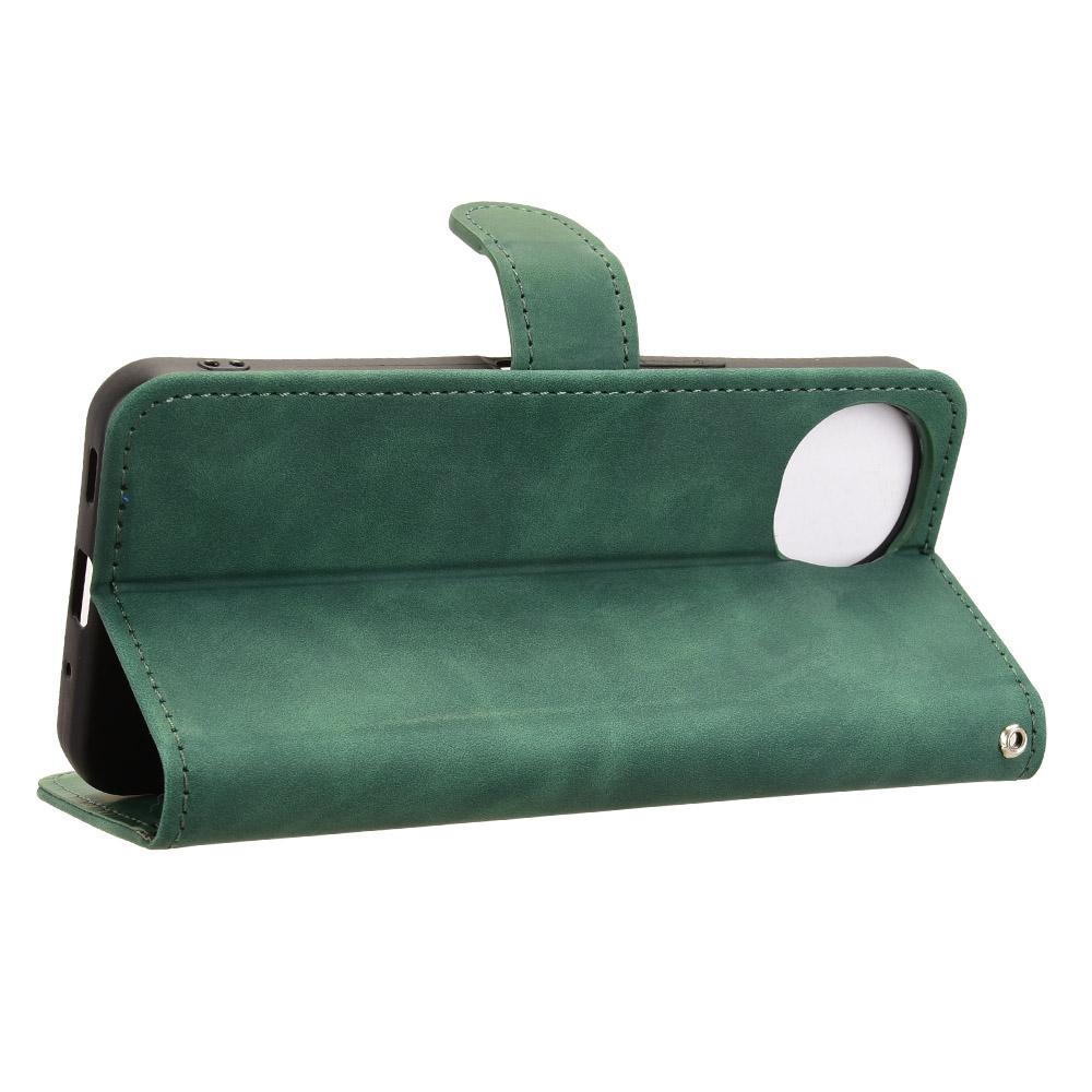 For Sharp Aquos wish6 Skin Feel Magnetic Flip Leather Phone Case(Green)